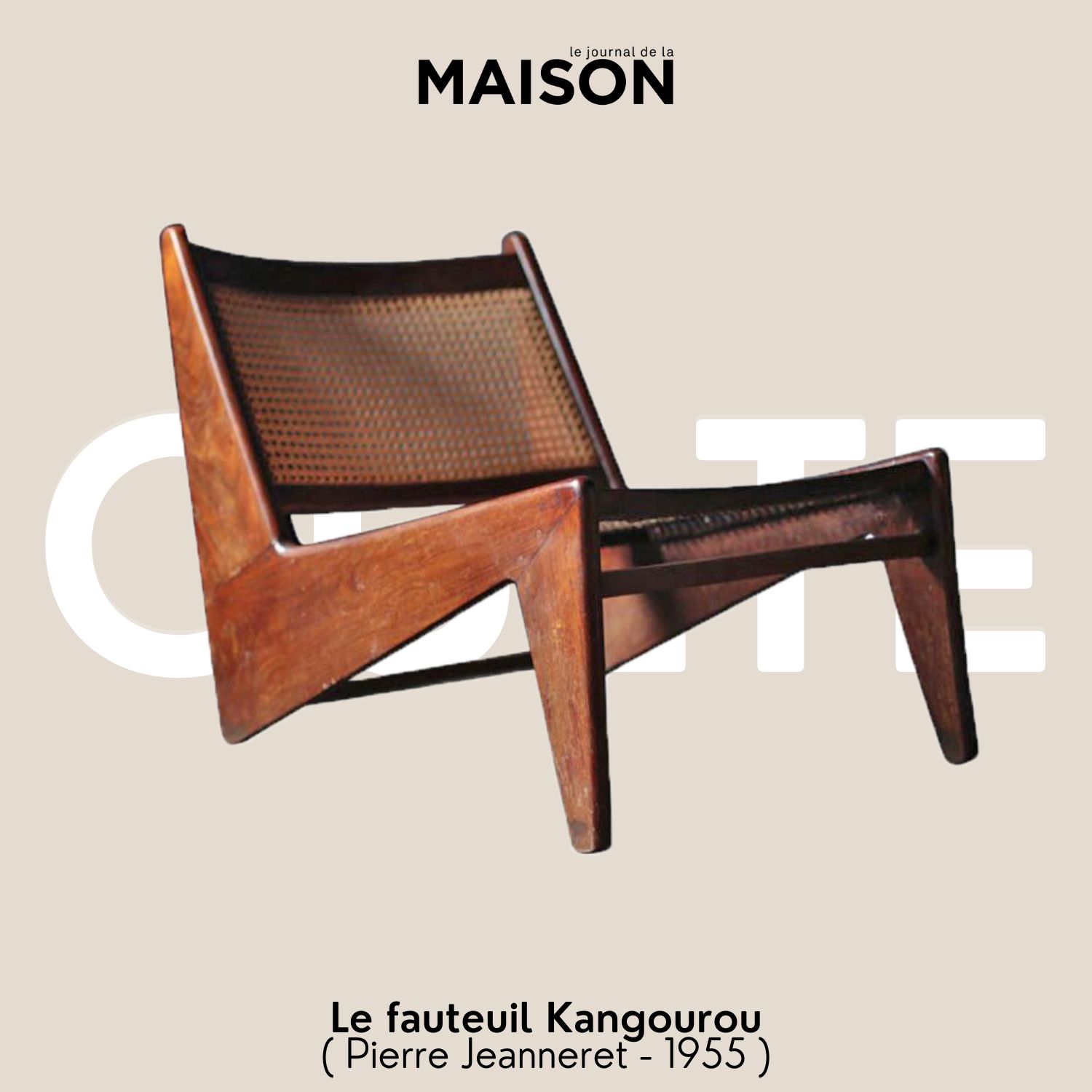 Fauteuil Kangourou (Pierre Jeanneret - 1955)